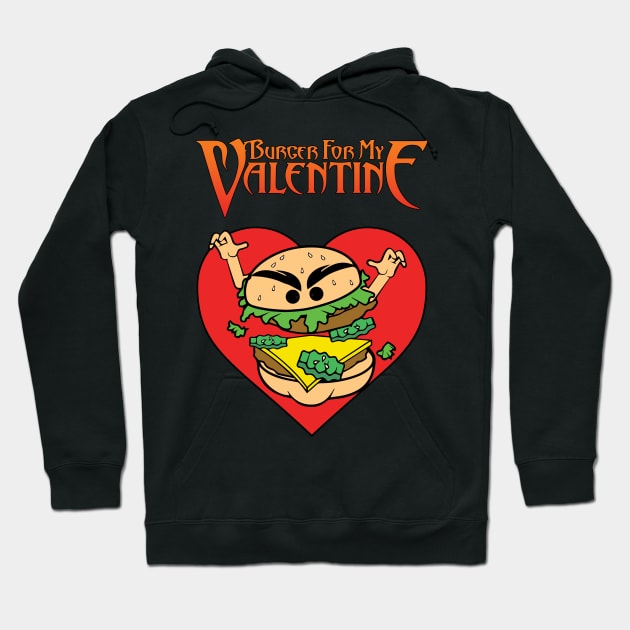 Burger For My Valentine Hoodie by lilmousepunk